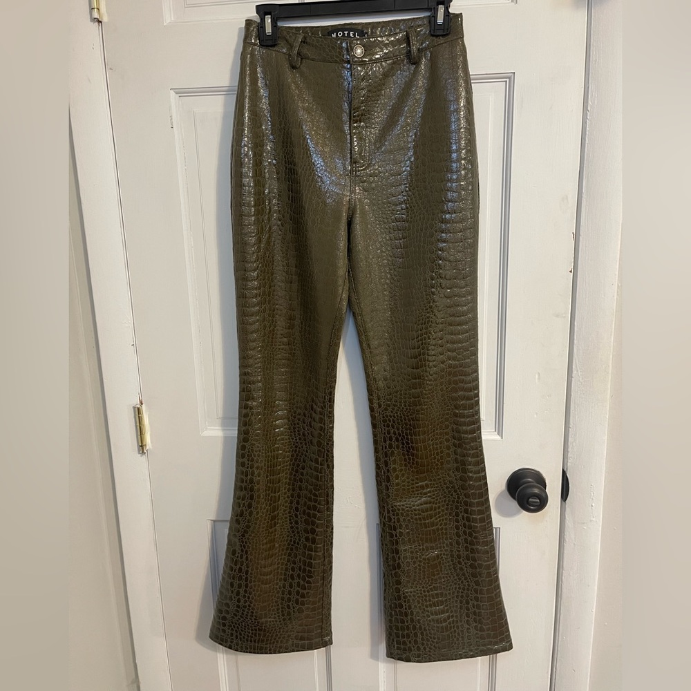 Motel Rocks flare croc trouser